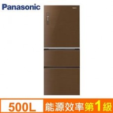 Panasonic國際牌500L變頻節能三門冰箱 NR-C508NHG-T(翡翠棕)